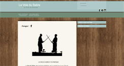 Desktop Screenshot of lavoiedusabre.dojodubrochet.be